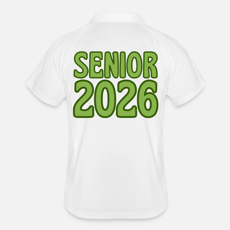 Art texte rétro vert 2026 Senior Polo respirant Homme