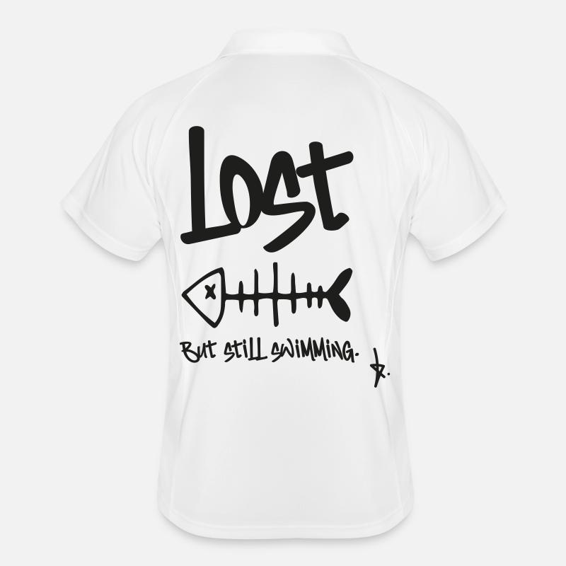 LOST – But still swimming | Herringbone Design Men's Polo breathable
