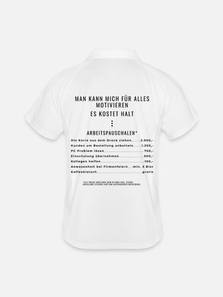 Motivation through packages Backprint - Men's Polo breathable - white/navy