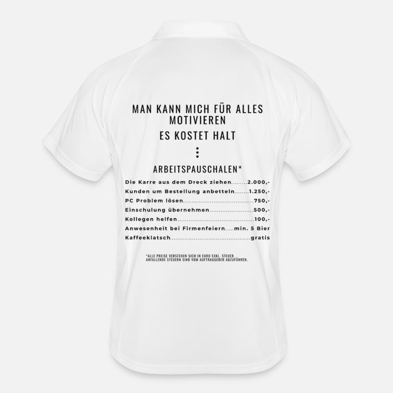 Motivation through packages Backprint Men's Polo breathable