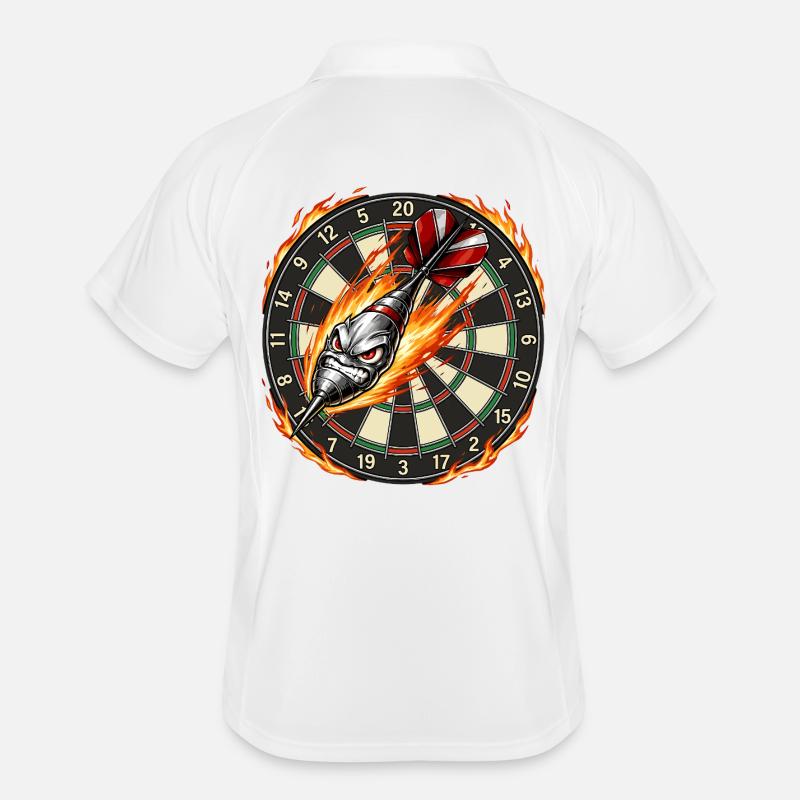 Flame arrow meets dartboard Men's Polo breathable
