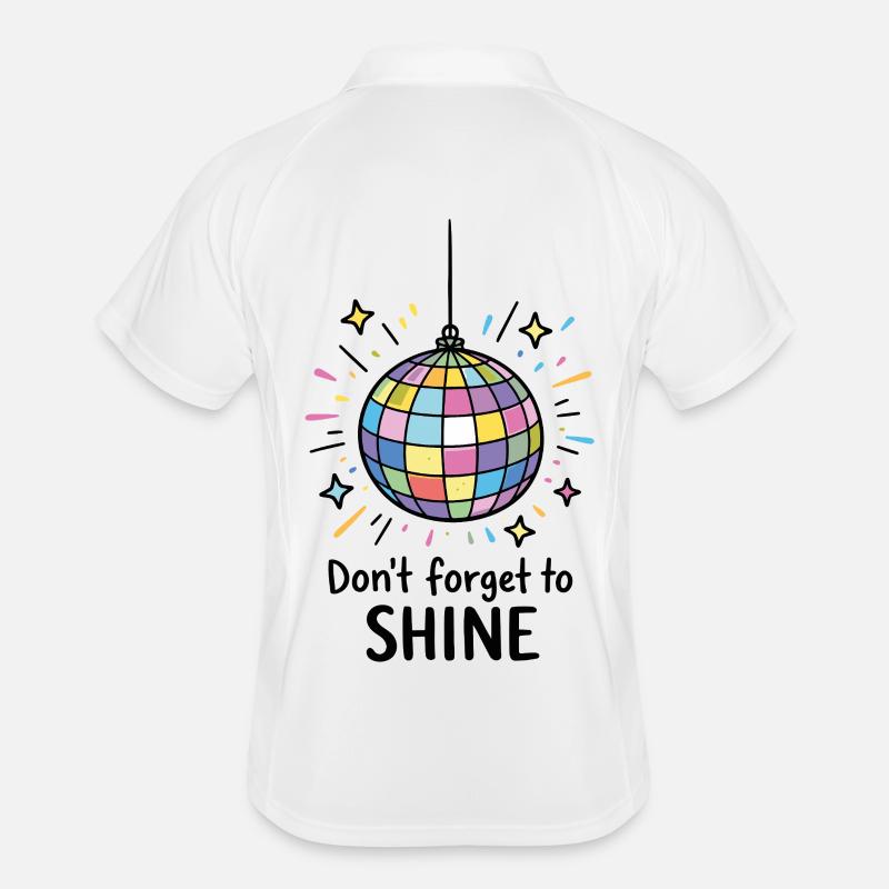 N’oubliez pas de briller – Disco Ball Disco Rays Polo respirant Homme