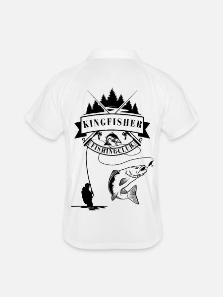 Sigura Design kingfisher - Men's Polo breathable - white/navy - Back
