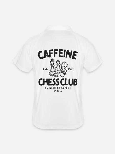 Club d’échecs de caféine Joueur d’échecs Coffee - Polo respirant Homme - blanc/marine - Dos