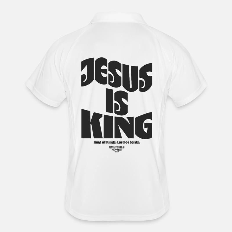 Jesus Is King Christlich Bibelvers Glaube Männer Polo atmungsaktiv