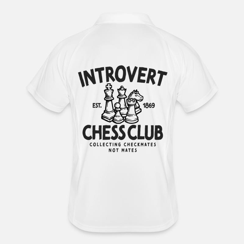 Introvert Chess Club Checkmate Strategy Men's Polo breathable