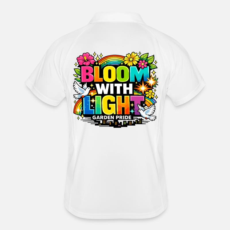 Bloom With Light Garden Pride Blumen Statement Männer Polo atmungsaktiv