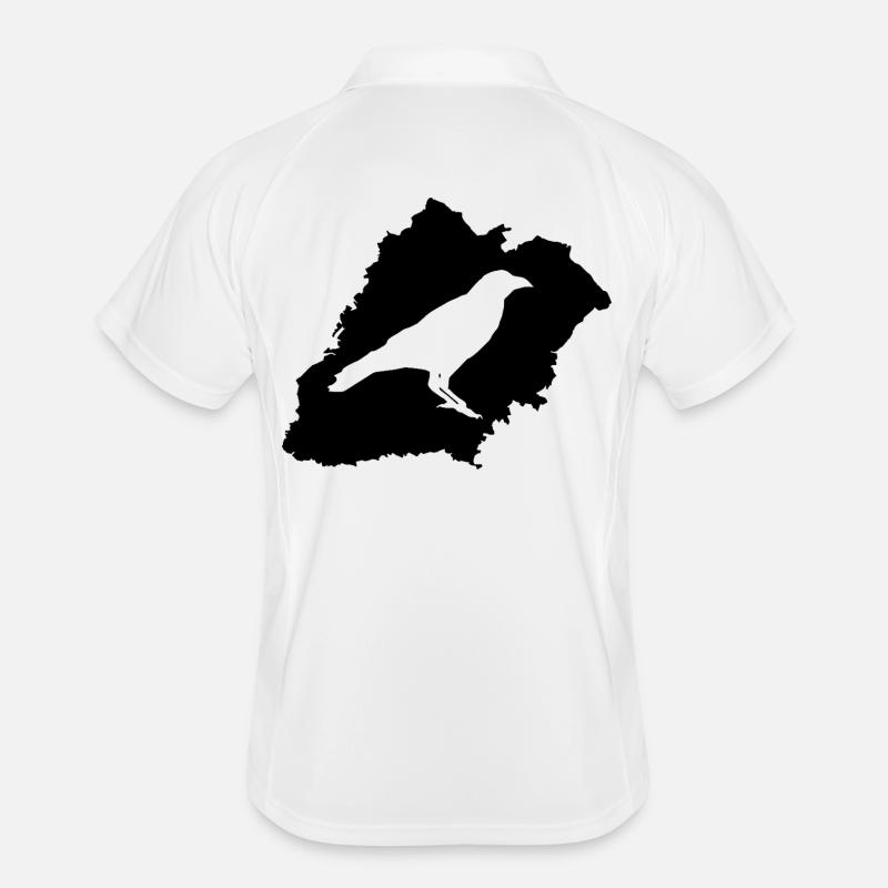 Kiersper Rauk mit Stadtsillhouette schwarz Männer Polo atmungsaktiv
