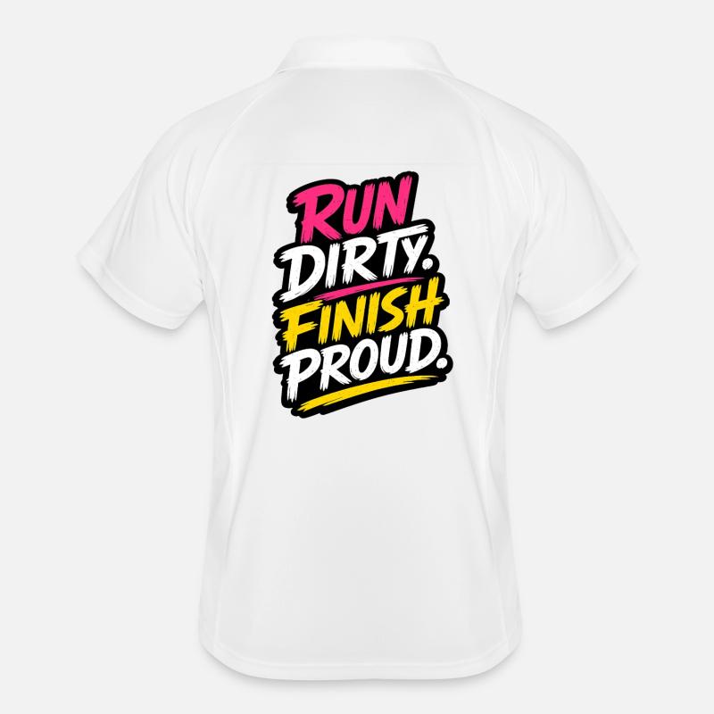 Run Dirty Finish Proud Running Odds Men's Polo breathable