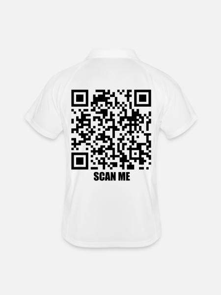 Quote Message – Three Seconds - Männer Polo atmungsaktiv - Weiß/Navy - Hinten