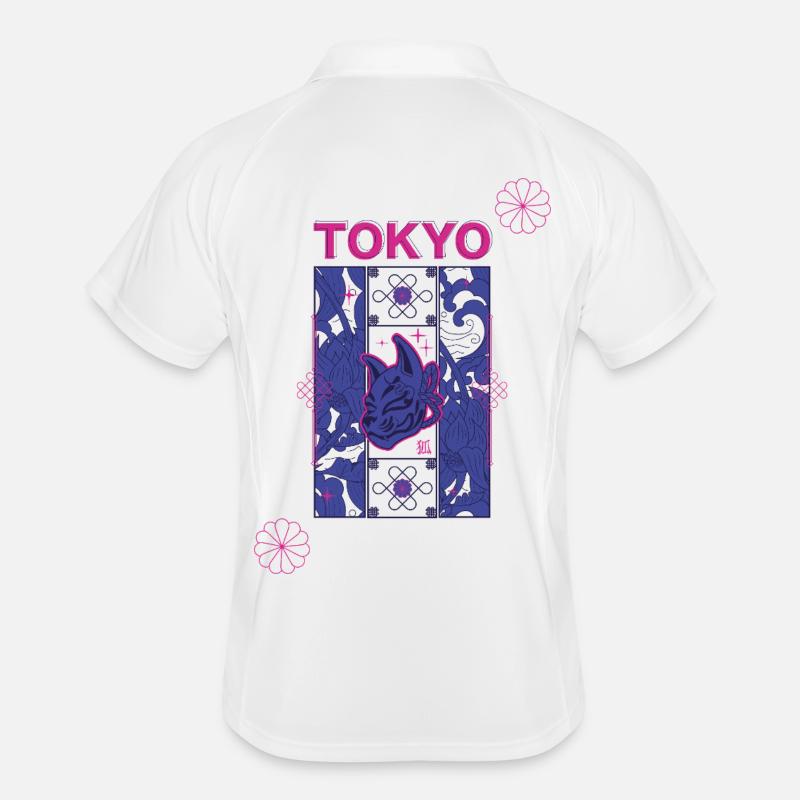 Conception du Kitsune Néon de Tokyo Polo respirant Homme