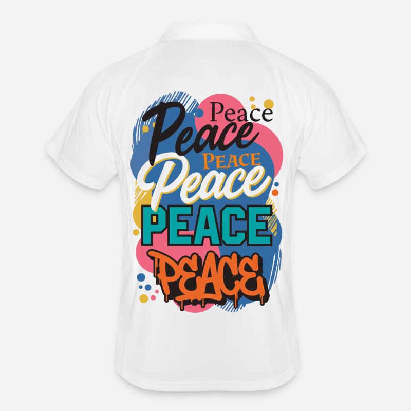 La paix en graffiti Polo respirant Homme