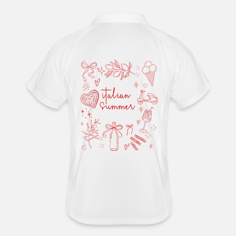 Italien Sommer Urlaub Strand Mode Pizza Eis Men's Polo breathable