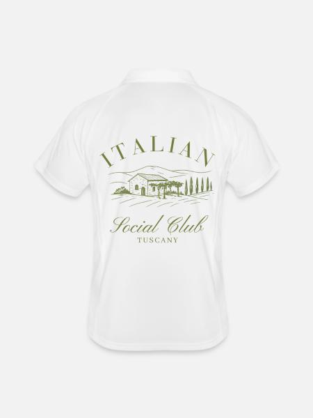Finca de vacances en Italie Maison de campagne nature Toscane - Polo respirant Homme - blanc/marine - Dos