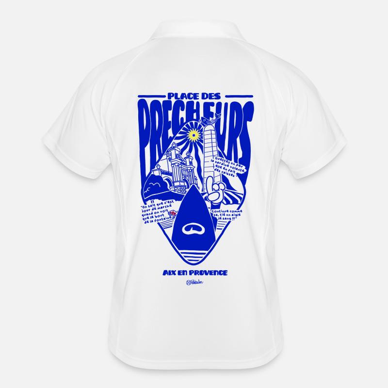 Aix Place des Precheurs Sardine Polo respirant Homme