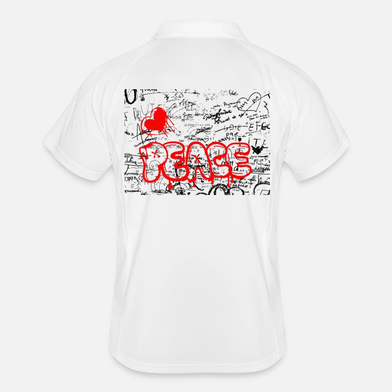 Pense Graffiti Heart Red - Men's Polo breathable - white/navy