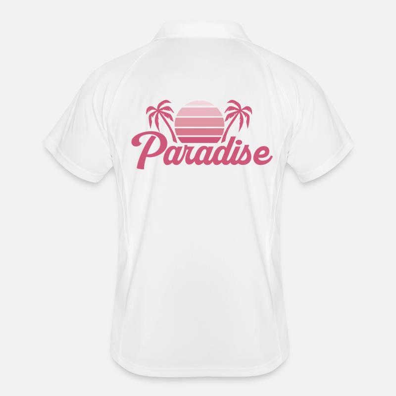 Tropical Sunset Silhouette Men's Polo breathable