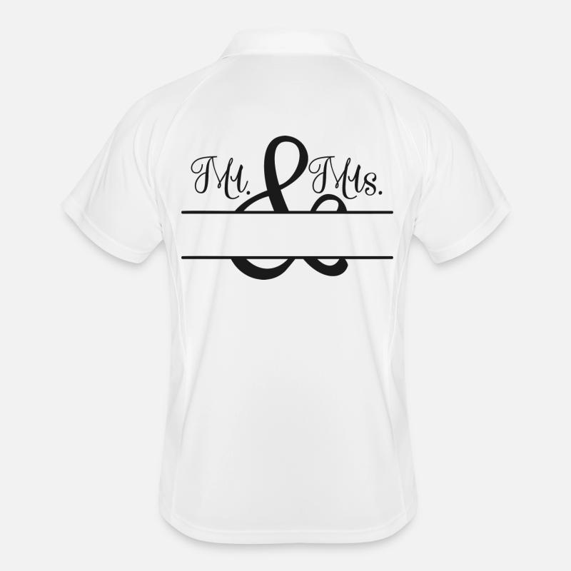 Mr. & Mrs. + Name zum Anpassen Männer Polo atmungsaktiv