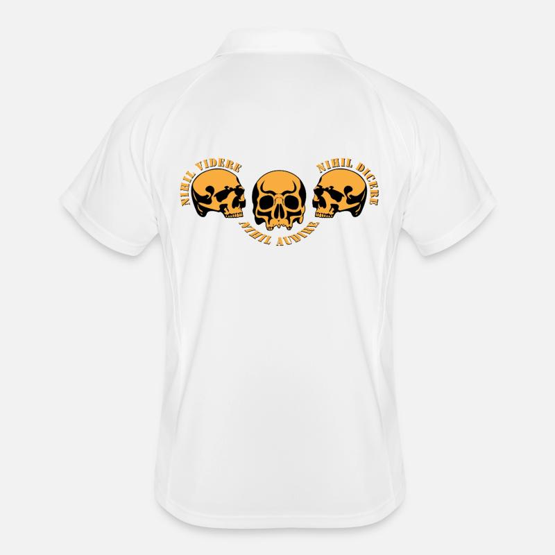 Three Skulls – Skull Trio Men's Polo breathable