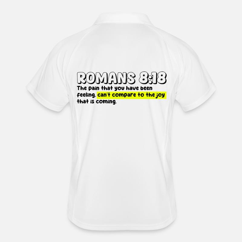 Römer 8:18 | Bibelzitat Männer Polo atmungsaktiv