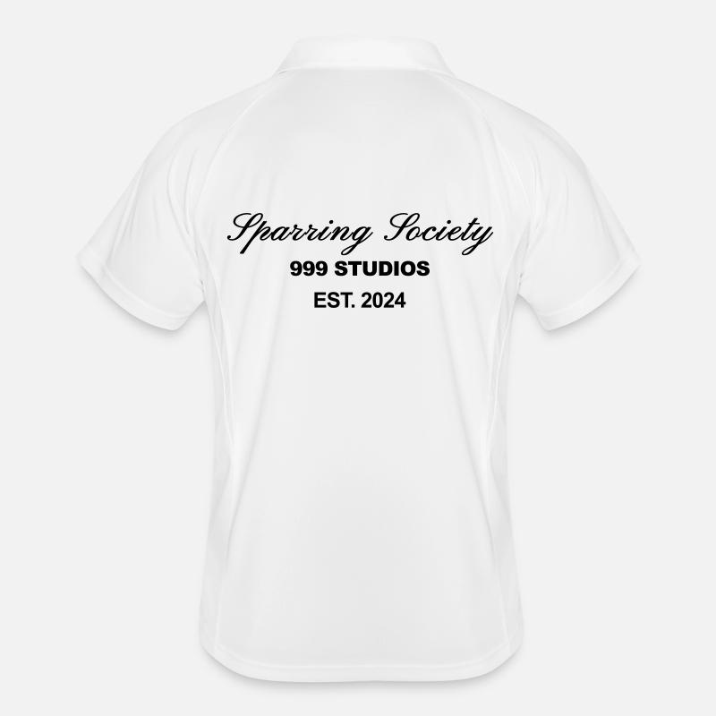Sparring society Imprimé blanc Polo respirant Homme