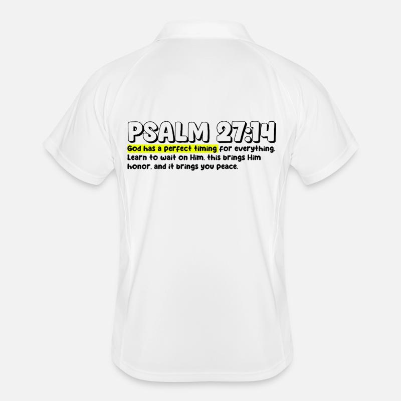Psaume 27:14 | Citation de la Bible Polo respirant Homme