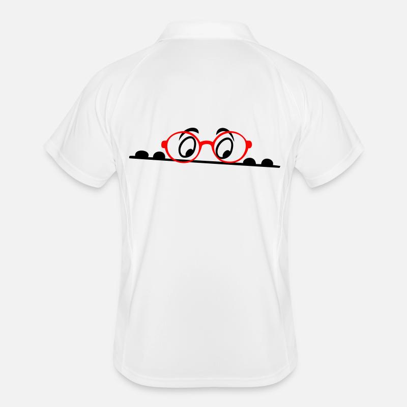 Glasses, eyes, comic Men's Polo breathable