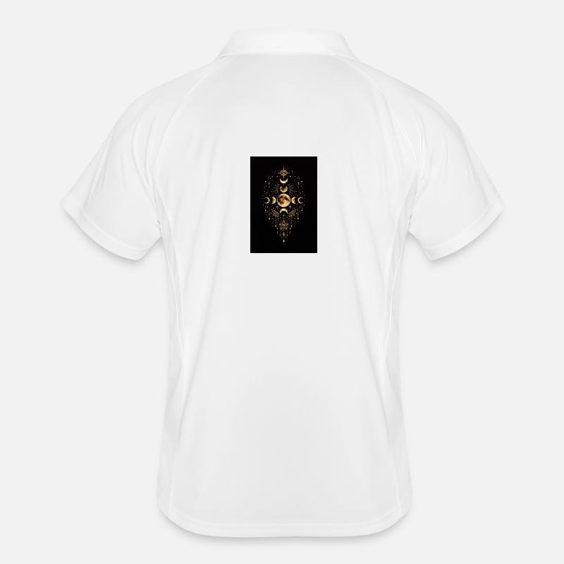 Full Moon Portal - Cosmic Alignment - Men's Polo breathable - white/navy