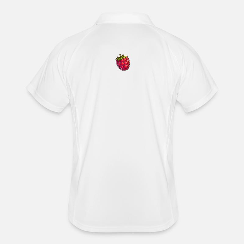 Raspberry cartoon sparkle Men's Polo breathable