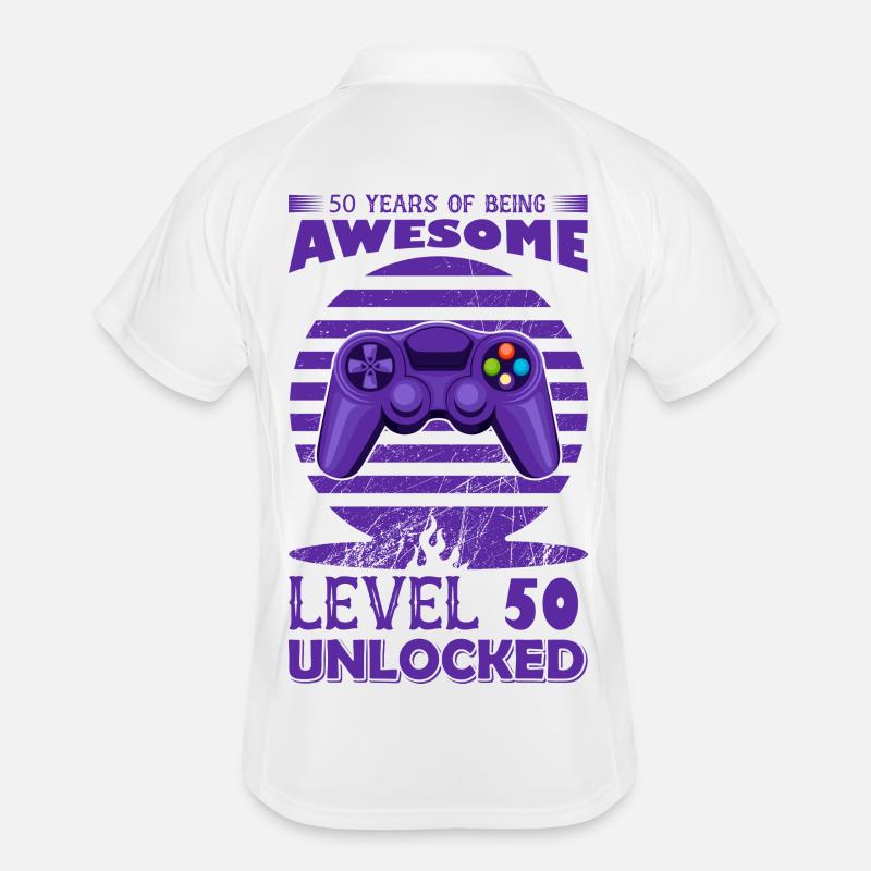 Retro Gaming Controller Motiv Männer Polo atmungsaktiv