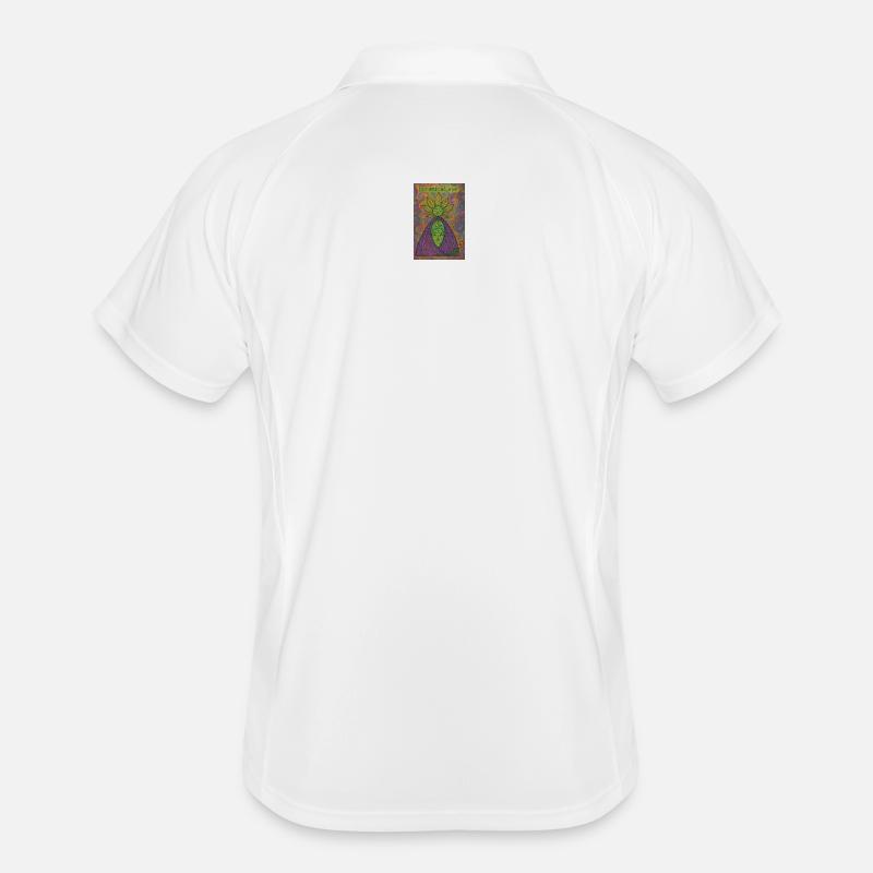 Psychedelic Botanical Mindscape Men's Polo breathable