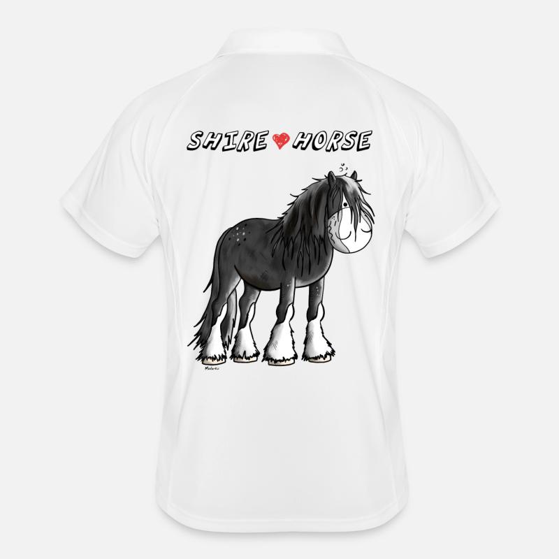 Da steht ein Shire Horse Männer Polo atmungsaktiv