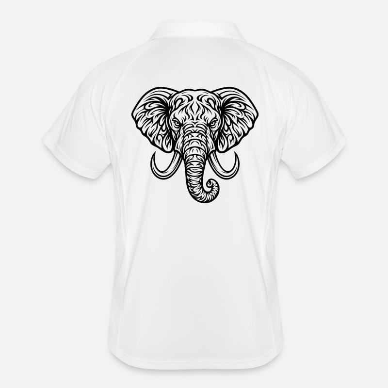 Majestic Elephant Head Men's Polo breathable