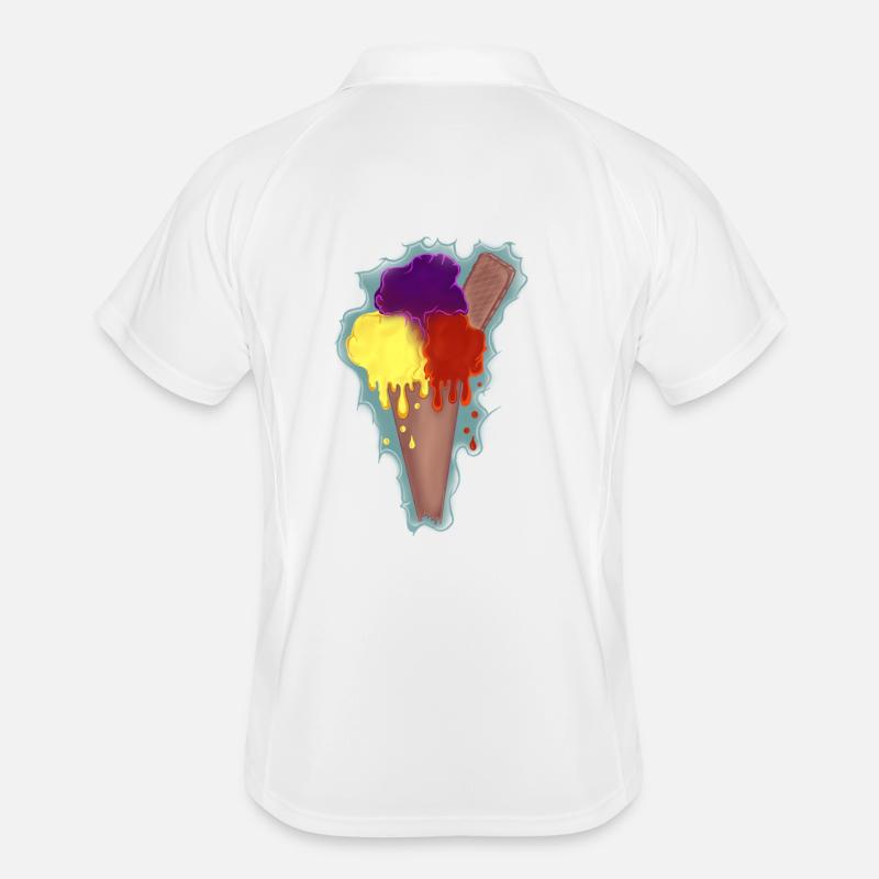 Regenbogen Eis  - Men's Polo breathable - white/navy