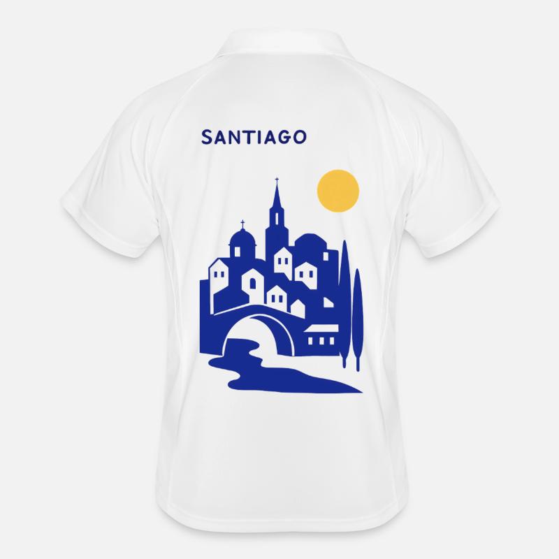 Santiago Silhouette am Abend Männer Polo atmungsaktiv