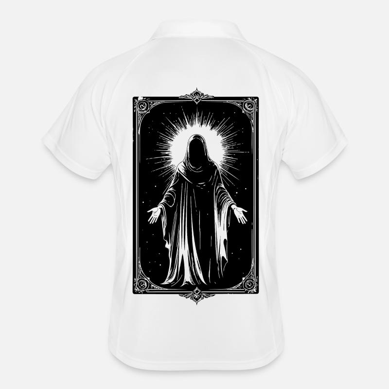 Sacred Figure in Silhouette Men's Polo breathable