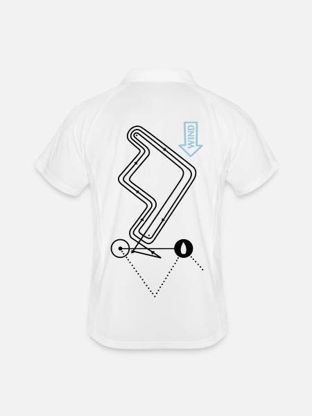 Parcours de régate Parcours de régate Parcours de voile - Polo respirant Homme - blanc/marine - Dos