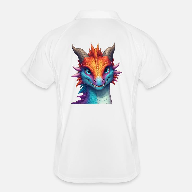Vibrant Arcane Dragon Men's Polo breathable