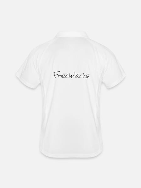 Frechdachs Kind Kleinkind frech Geschenk - Männer Polo atmungsaktiv - Weiß/Navy - Hinten