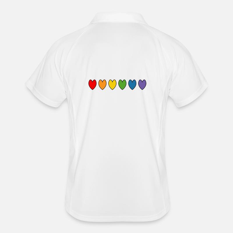 rainbow hearts Männer Polo atmungsaktiv