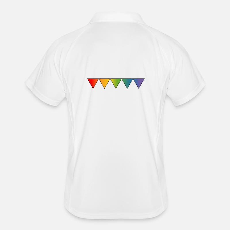 Regenbogen queer triangles Männer Polo atmungsaktiv