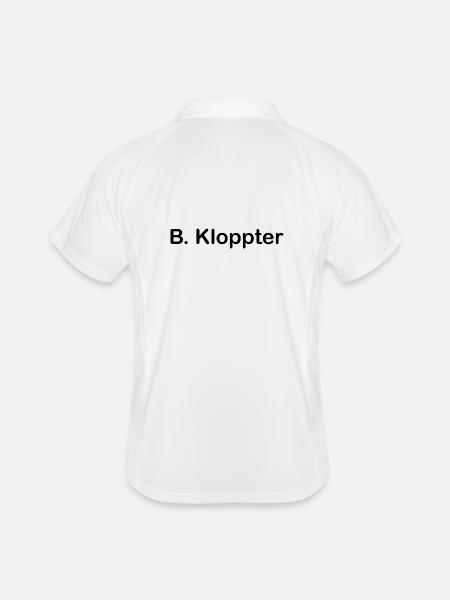 B. Kloppter - Männer Polo atmungsaktiv - Weiß/Navy