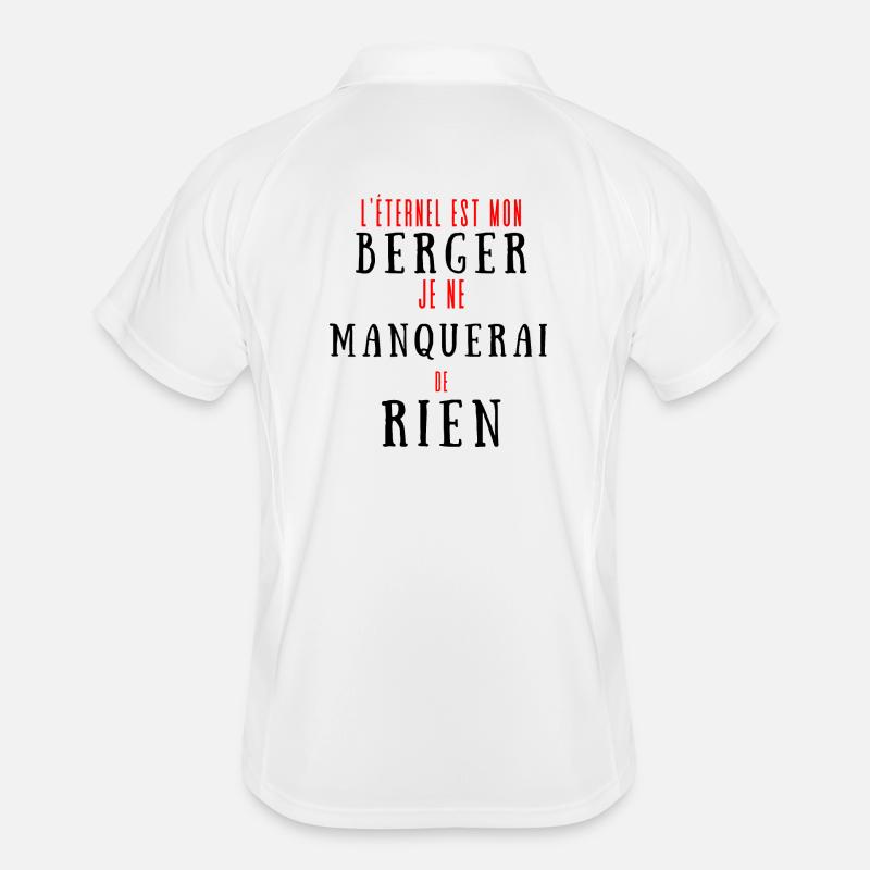 Citations existentielles en typographie noire Polo respirant Homme