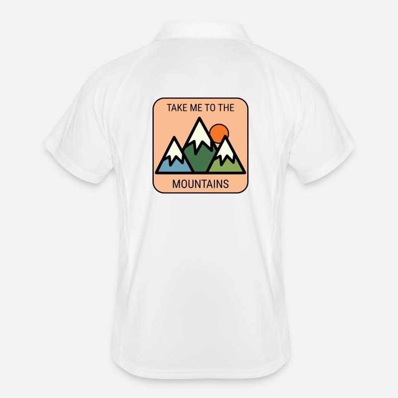 Take me to the Mountains Männer Polo atmungsaktiv