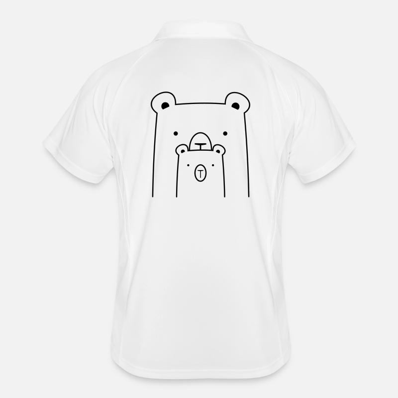 ours ours ours polaire ours brun I idée cadeau Polo respirant Homme