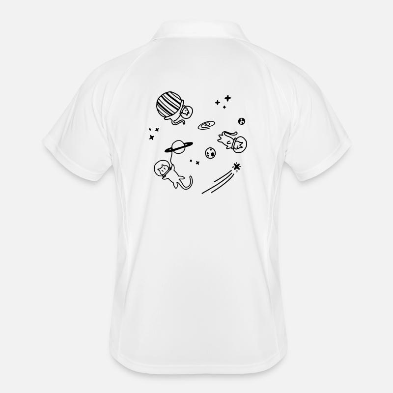 L’univers des chats | Univers des chats | Dessin au trait d’esquisse Polo respirant Homme