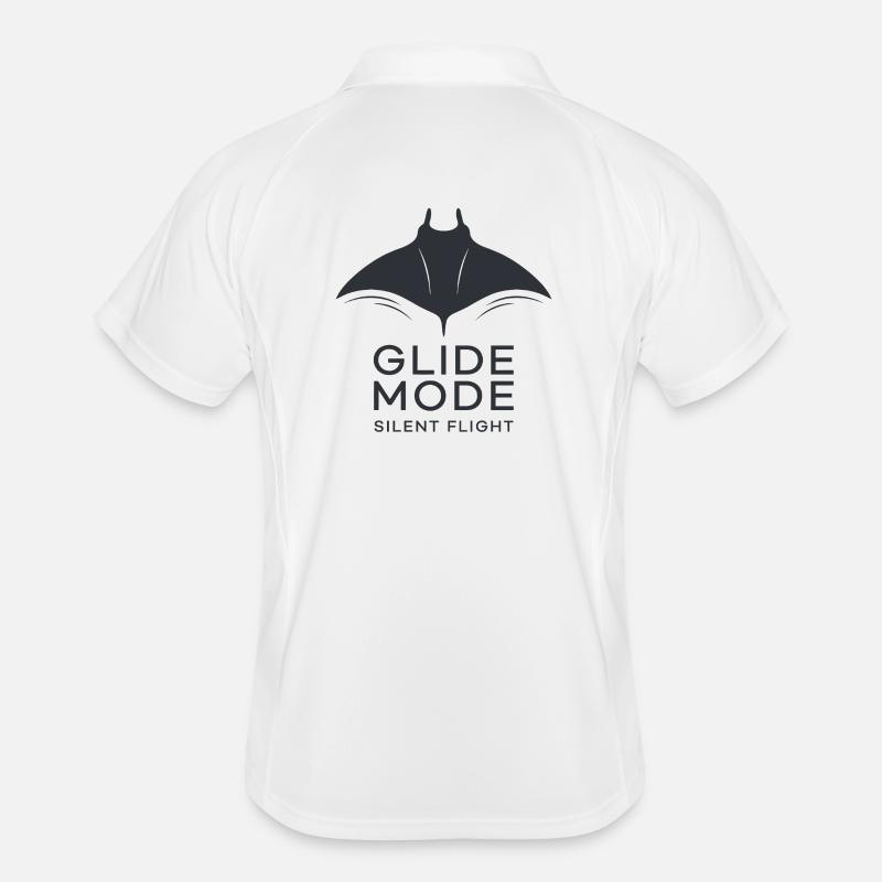 GLIDE MODE – minimalistische Mantarochen-Silhouett Männer Polo atmungsaktiv