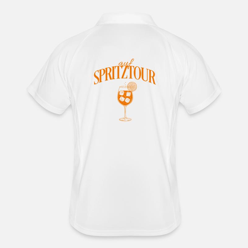 Lors d’une balade joyeuse Motif Aperitif Polo respirant Homme