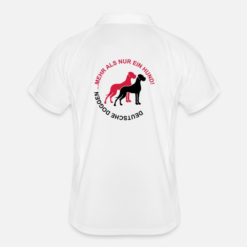 Dogues allemands - Plus qu'un chien - Polo respirant Homme - blanc/marine