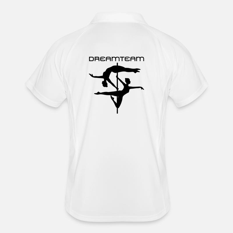 Duo Pole Dance Silhouette Men's Polo breathable